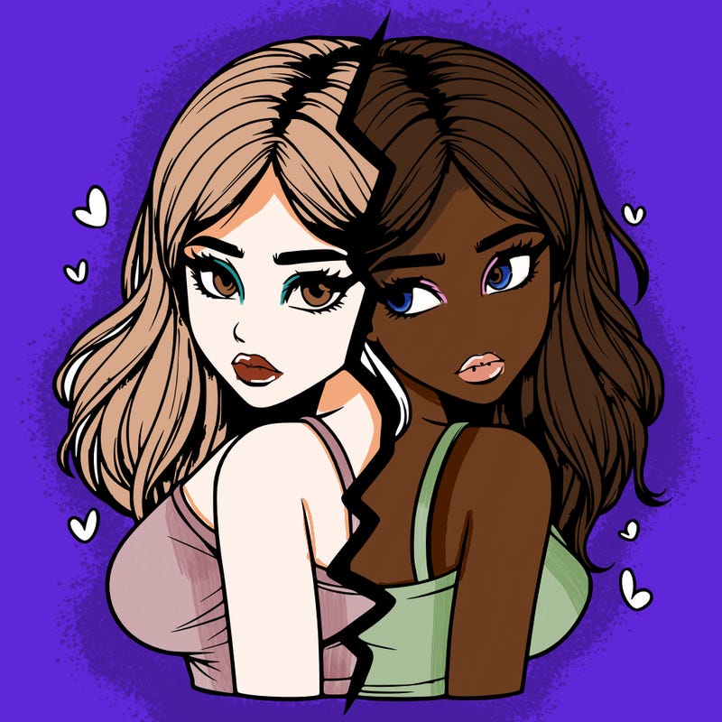 realistic girl split