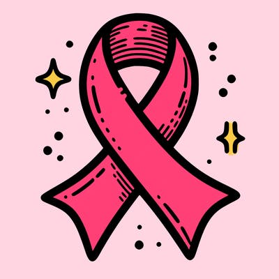 ribbon symbol of national breast cancer awareness month