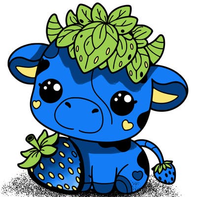 cute strawberry cow