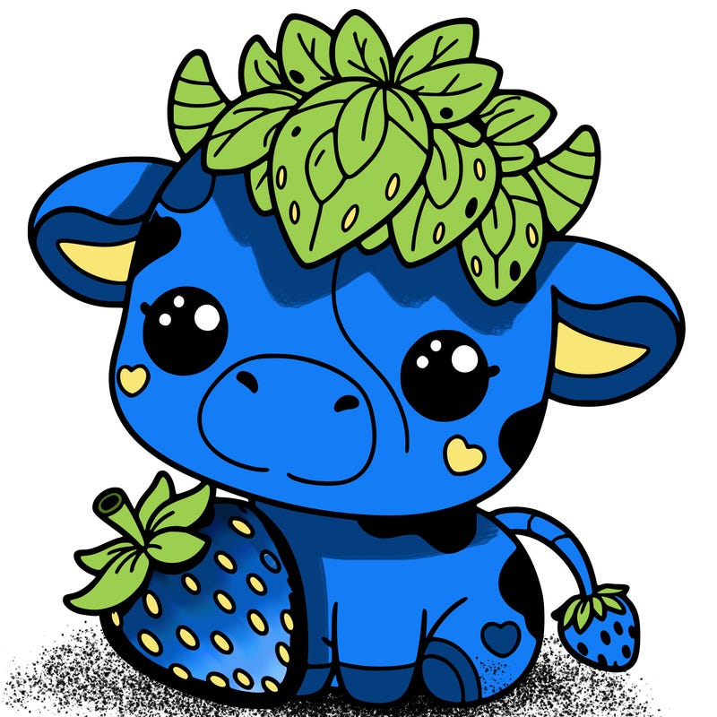 cute strawberry cow