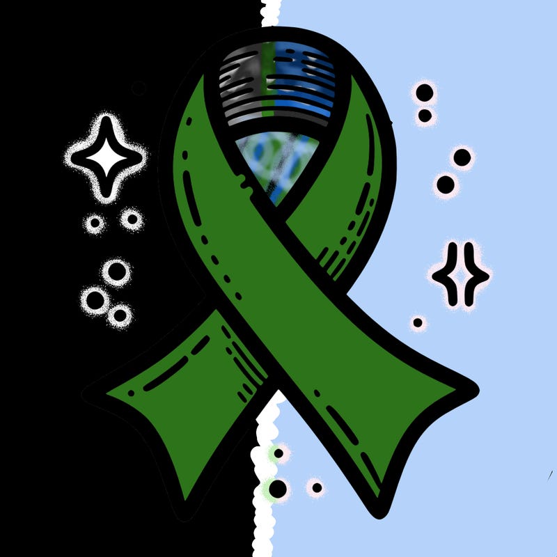 ribbon symbol of national breast cancer awareness month