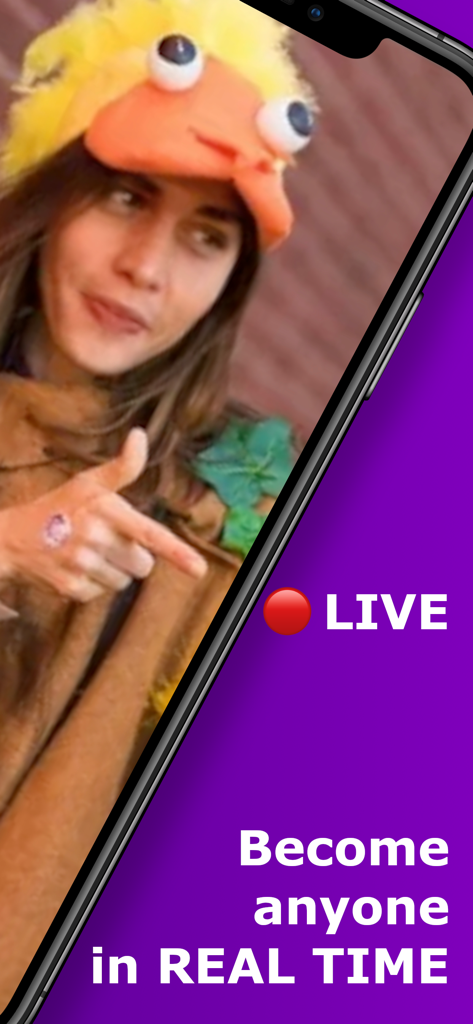 Real Deep: Real Time Face Swap - Vista previa en vivo de intercambio de rostros en tiempo real en un iPhone