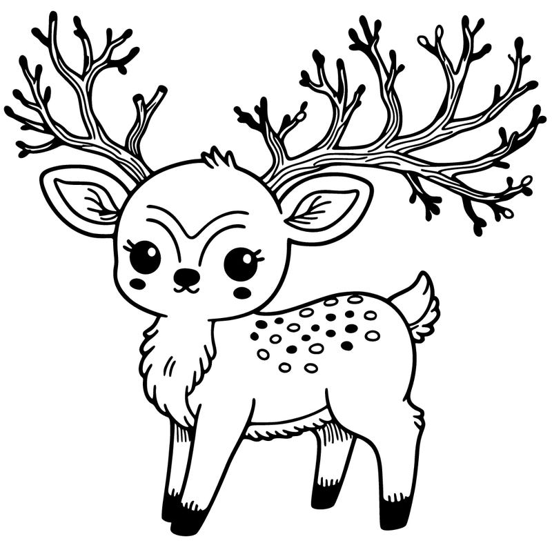 deer with branch antlers