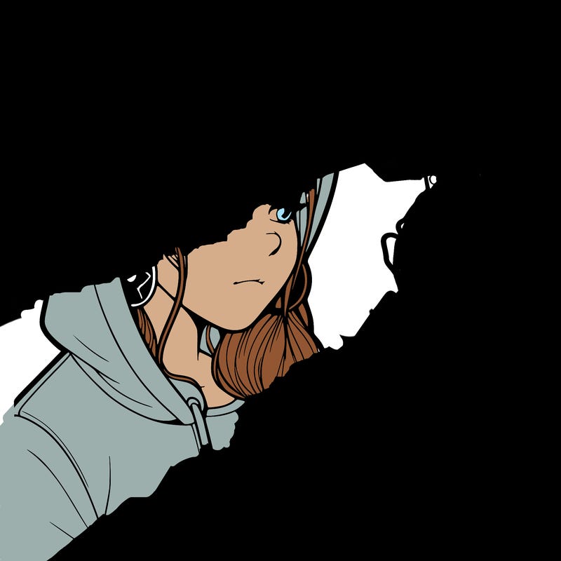 a realistic girl, spray painting