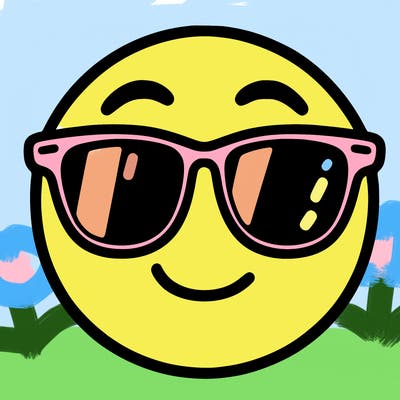 emoji with sunglasses
