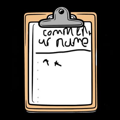 blank clip board with pen