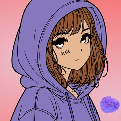 realistic girl wearing a hoodie