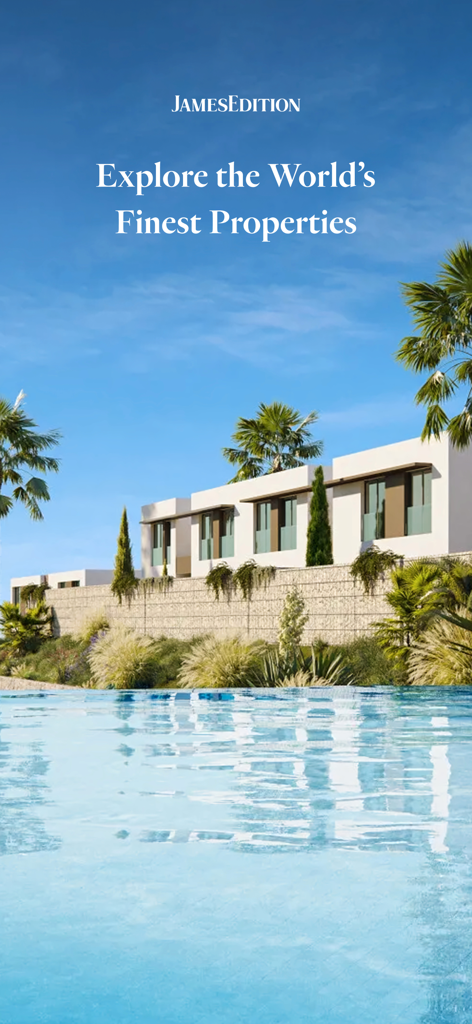 Villa de lujo moderna con piscina infinita y palmeras