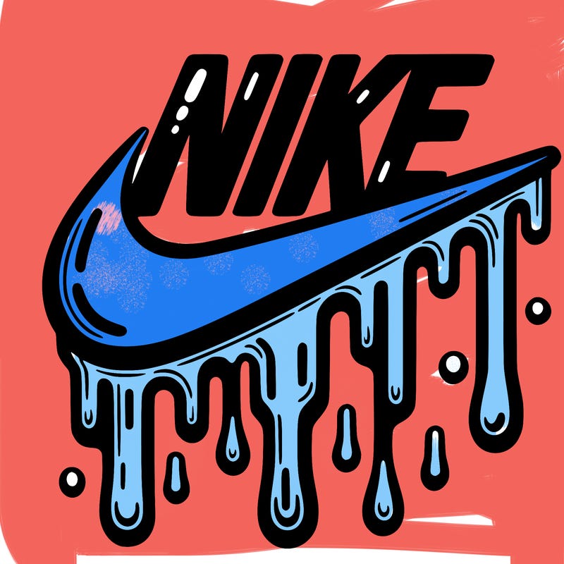 dripping nike logo