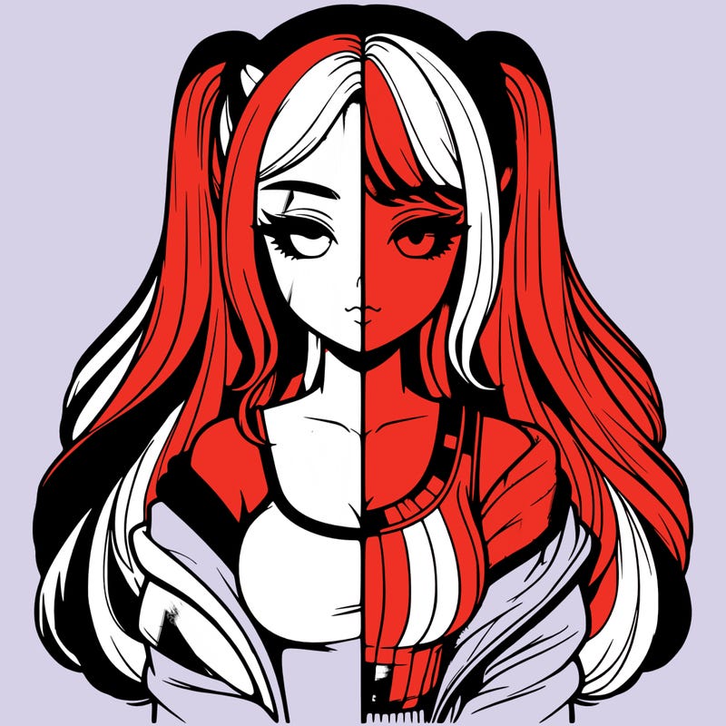 realistic girl split