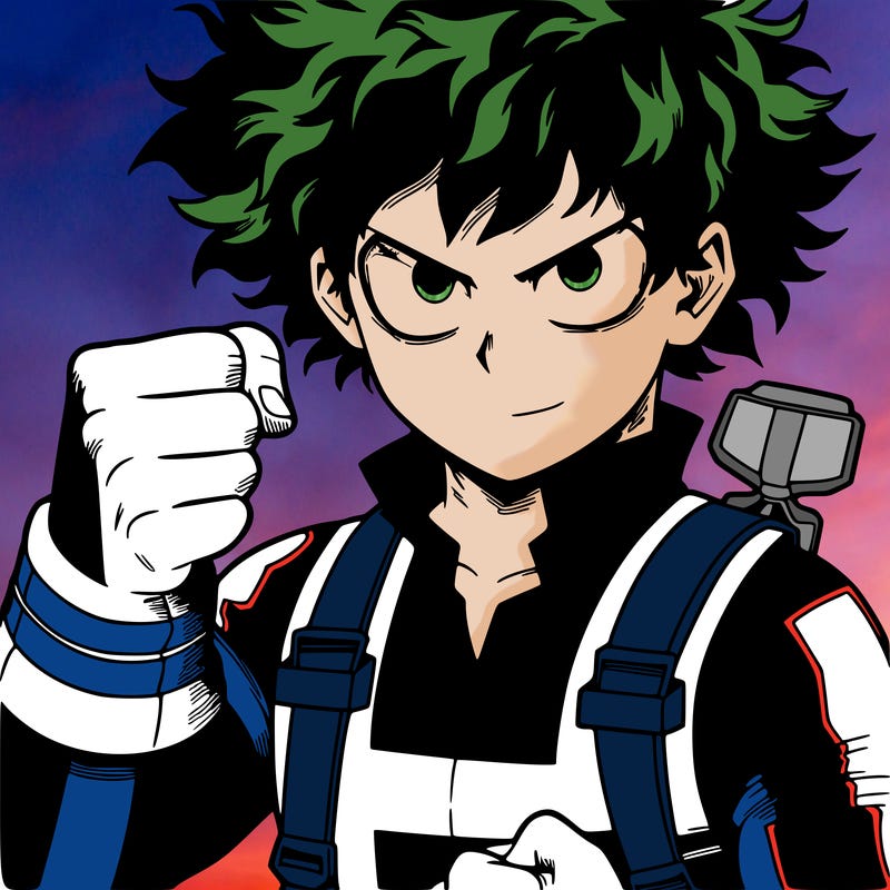 dark deku realistic