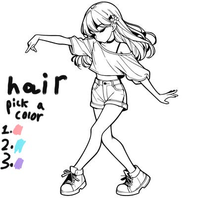realistic girl danceing