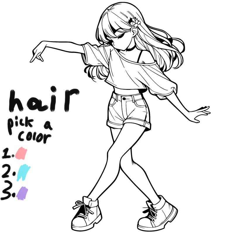 realistic girl danceing