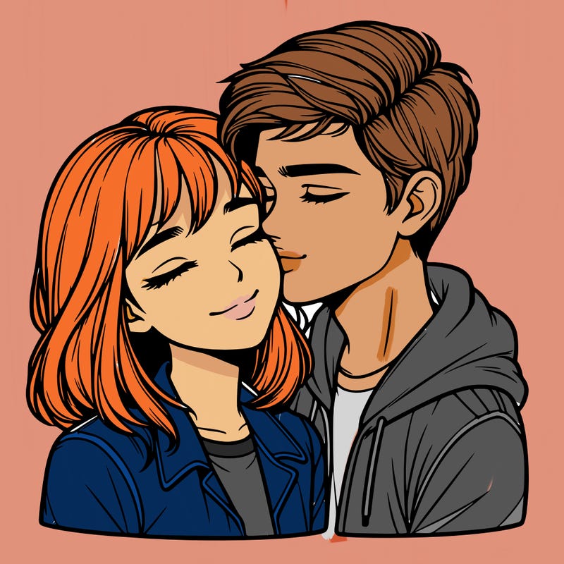 realistic girl and boy  love