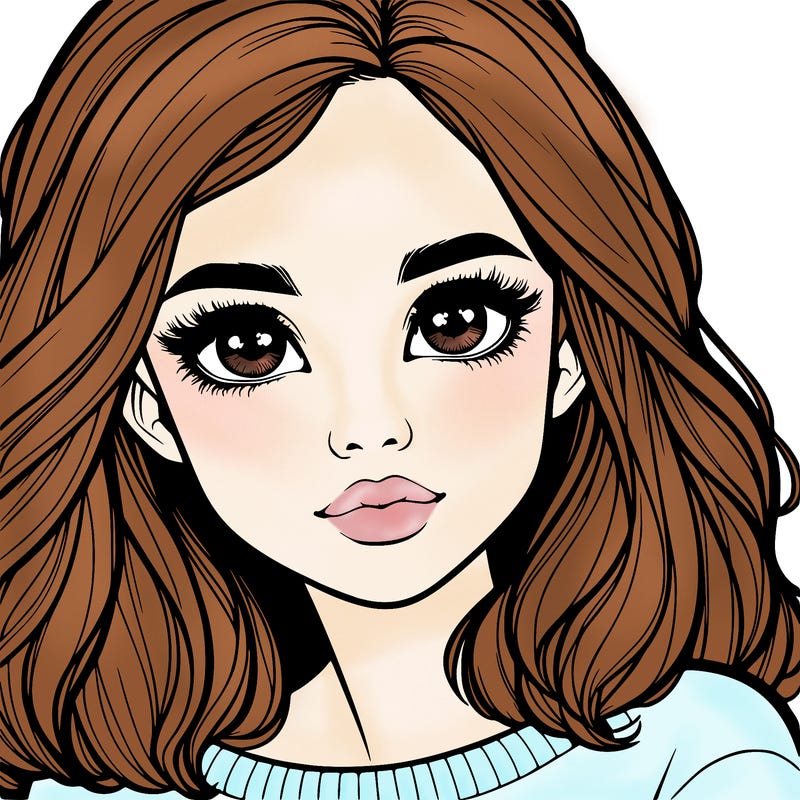 realistic girl whith cute eyes