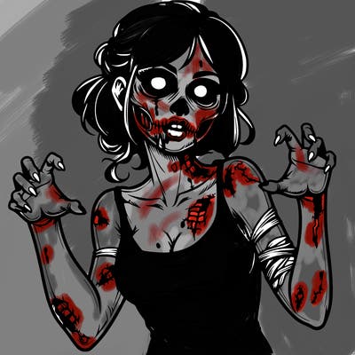 realistic zombie girl