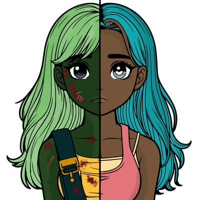 realistic girl split