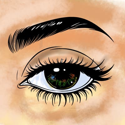 eye closed realistic