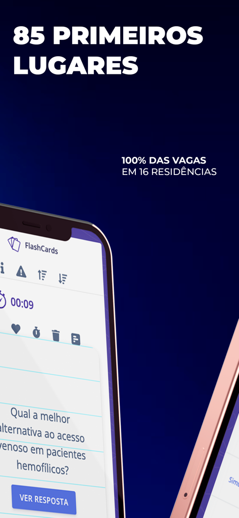 Medcof QBank - Medcof QBank mobile interface showing flashcards for medical residency exam preparation.