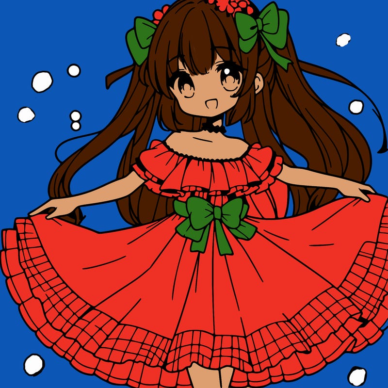 anime girl with dress