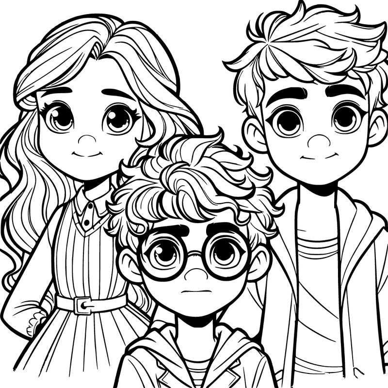 hermione,  harry potter ,and ron from harry potter