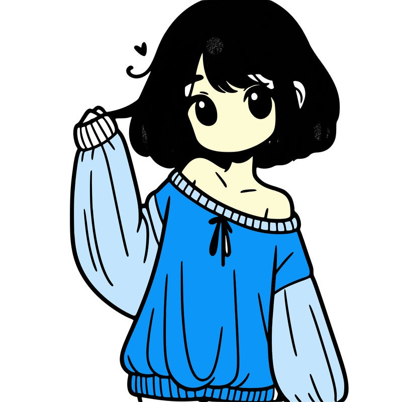 girl in baggy sweater hanging off her shoulder