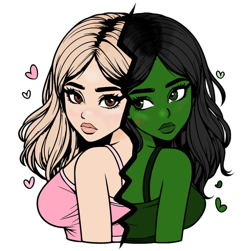 realistic girl split