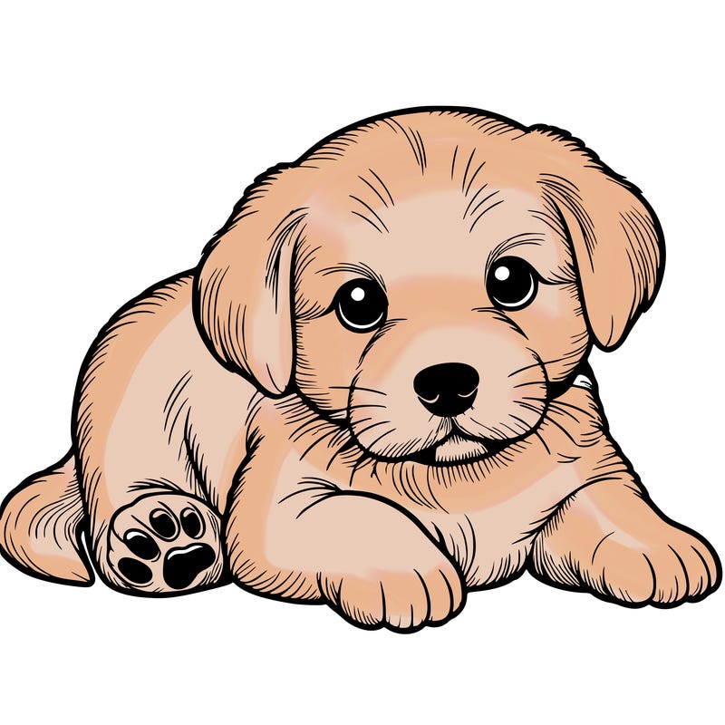 a cute realistic puppy