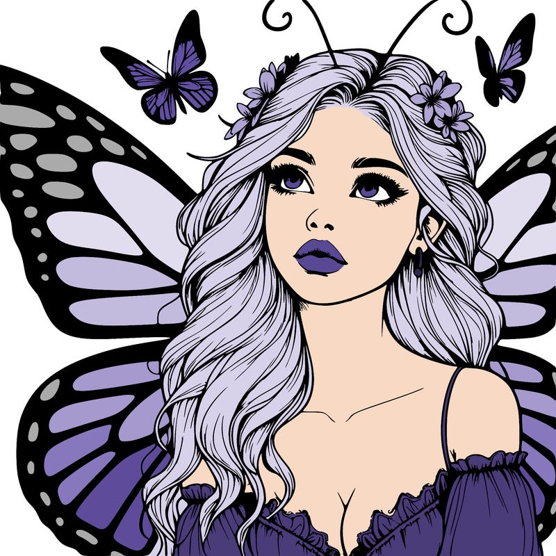 butterfly fairy realistic girl