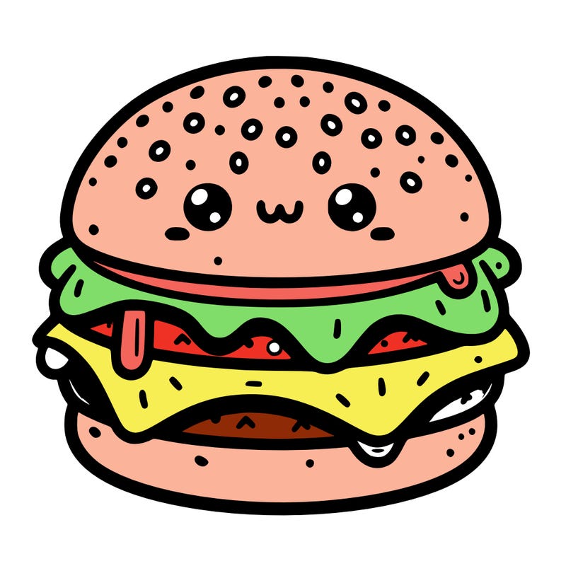 cute cheeseburger
