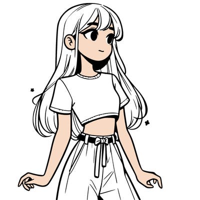 girl in a cute crop top