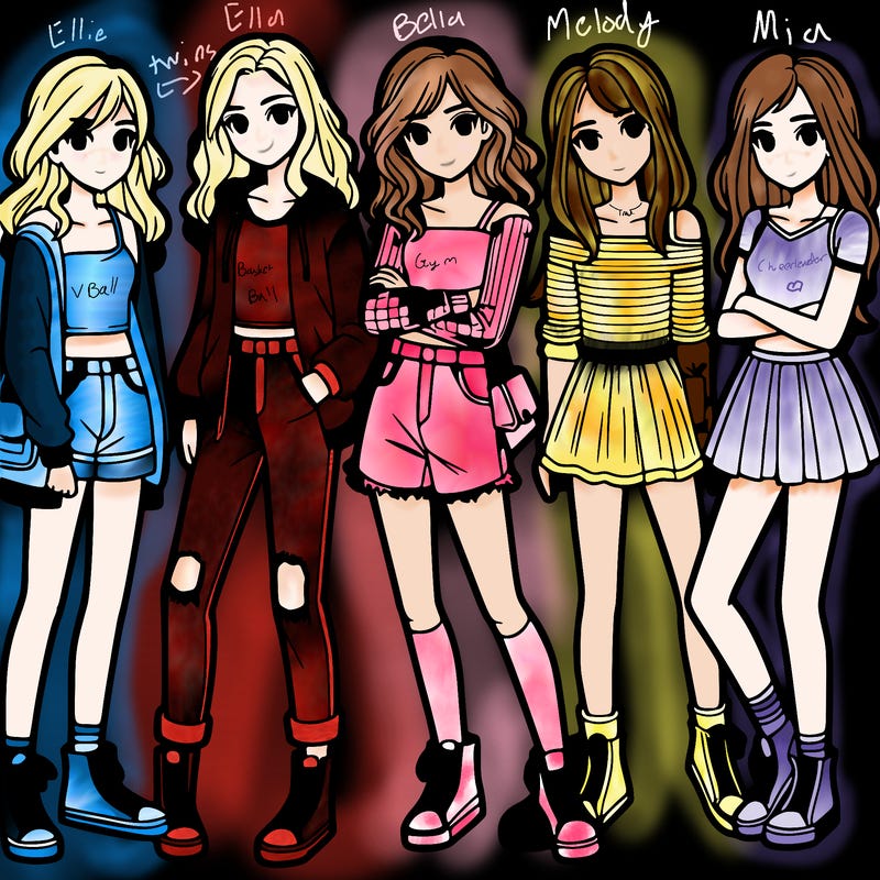 a group of teenage girls