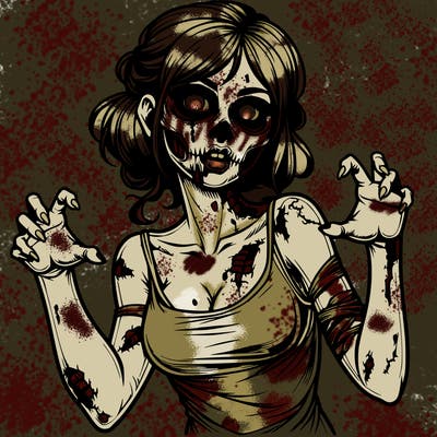 realistic zombie girl