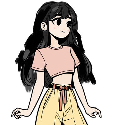 girl in a cute crop top