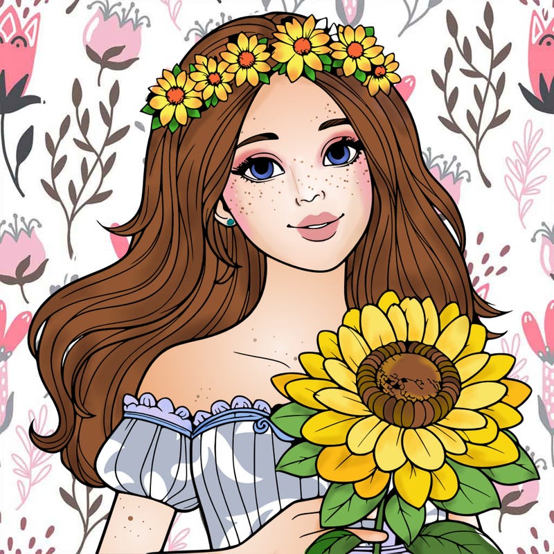 realistic flower princess