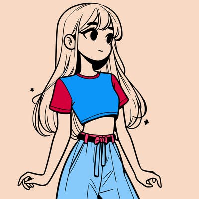 girl in a cute crop top