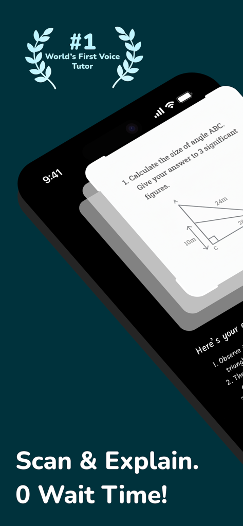 Professor Curious (fka ZuAI) - Professor Curious app scanning a math problem to provide an instant explanation