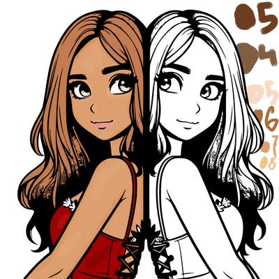 a realistic girl split