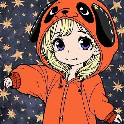 realistic girl in beagle onesie