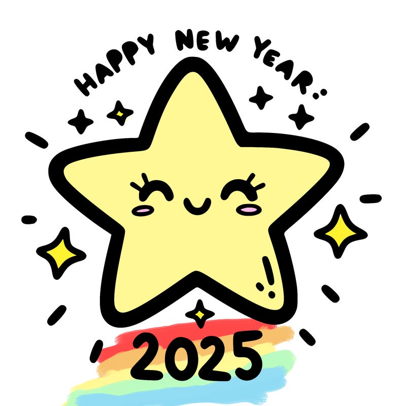 happy new year 2025 star wish