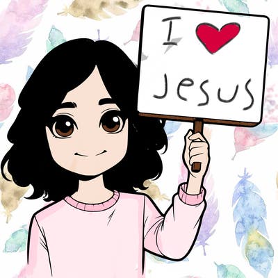 realistic girl holding up a sign