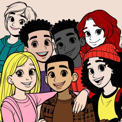 a mixed friend group