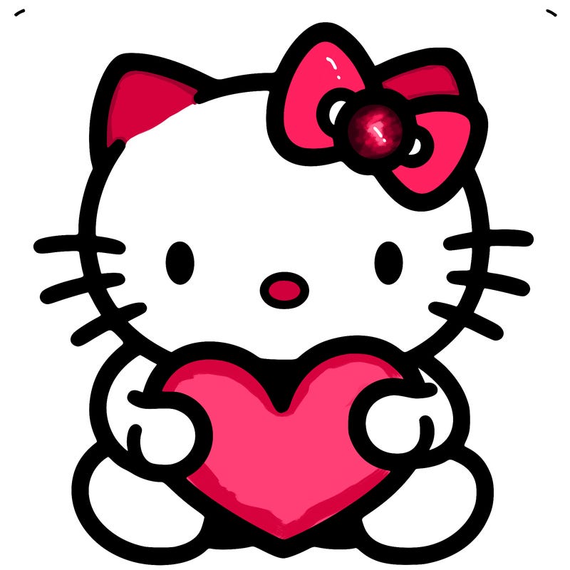hello kitty with heart