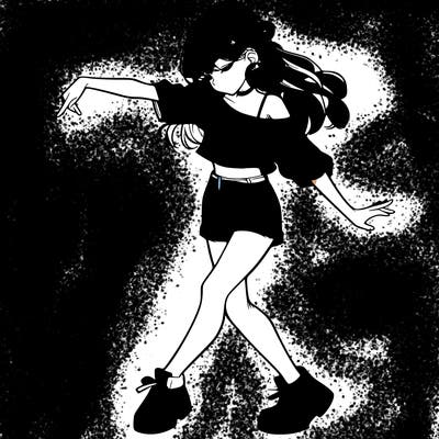 realistic girl danceing