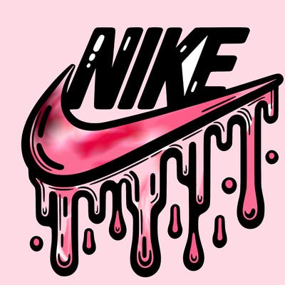 dripping nike logo