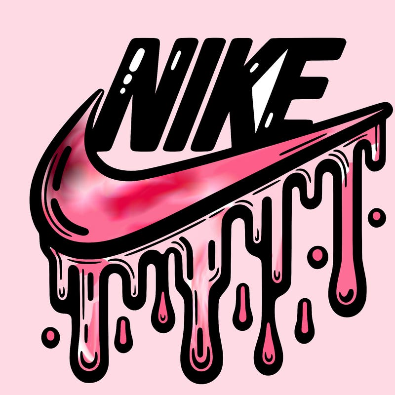 dripping nike logo