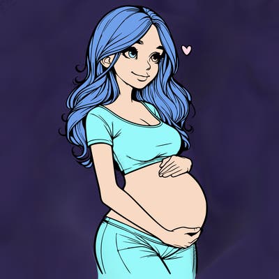 realistic pregnant girl