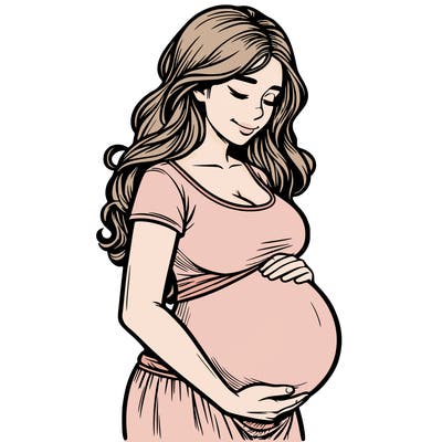 woman heavily pregnant realistic
