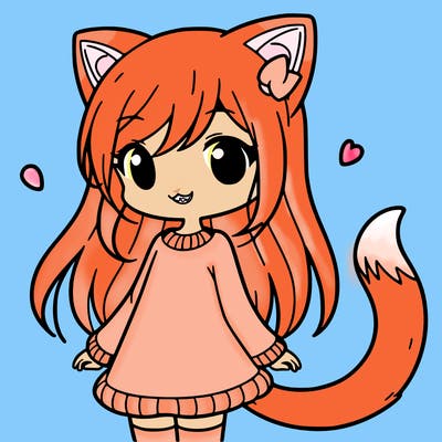 girl with cat ears and tail