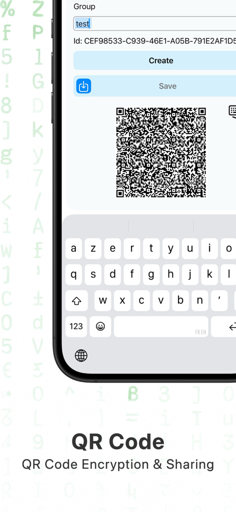 Crypto Tools (De)Encryption - Interfaz de generación y cifrado de códigos QR en la aplicación Crypto Tools